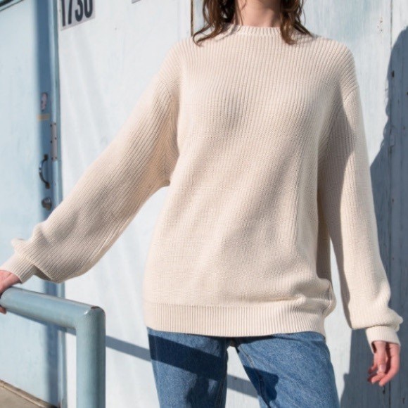 Brandy Melville Sweaters Brandy Melville Beige Oversized Brianna